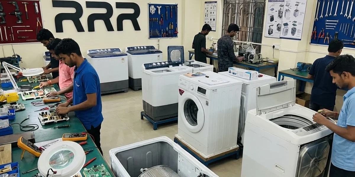 Washing machine PCB repair practical class at RRR Training Center Bardhaman